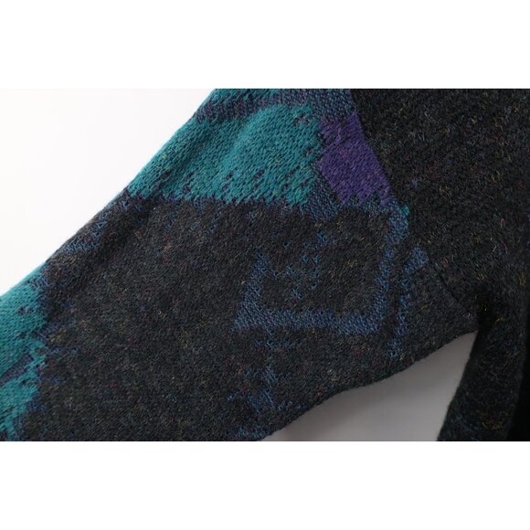 Vintage 90s Coogi Style Mens XL Ed Bassmaster Geometric Wool Blend Knit Sweater - Picture 8 of 13